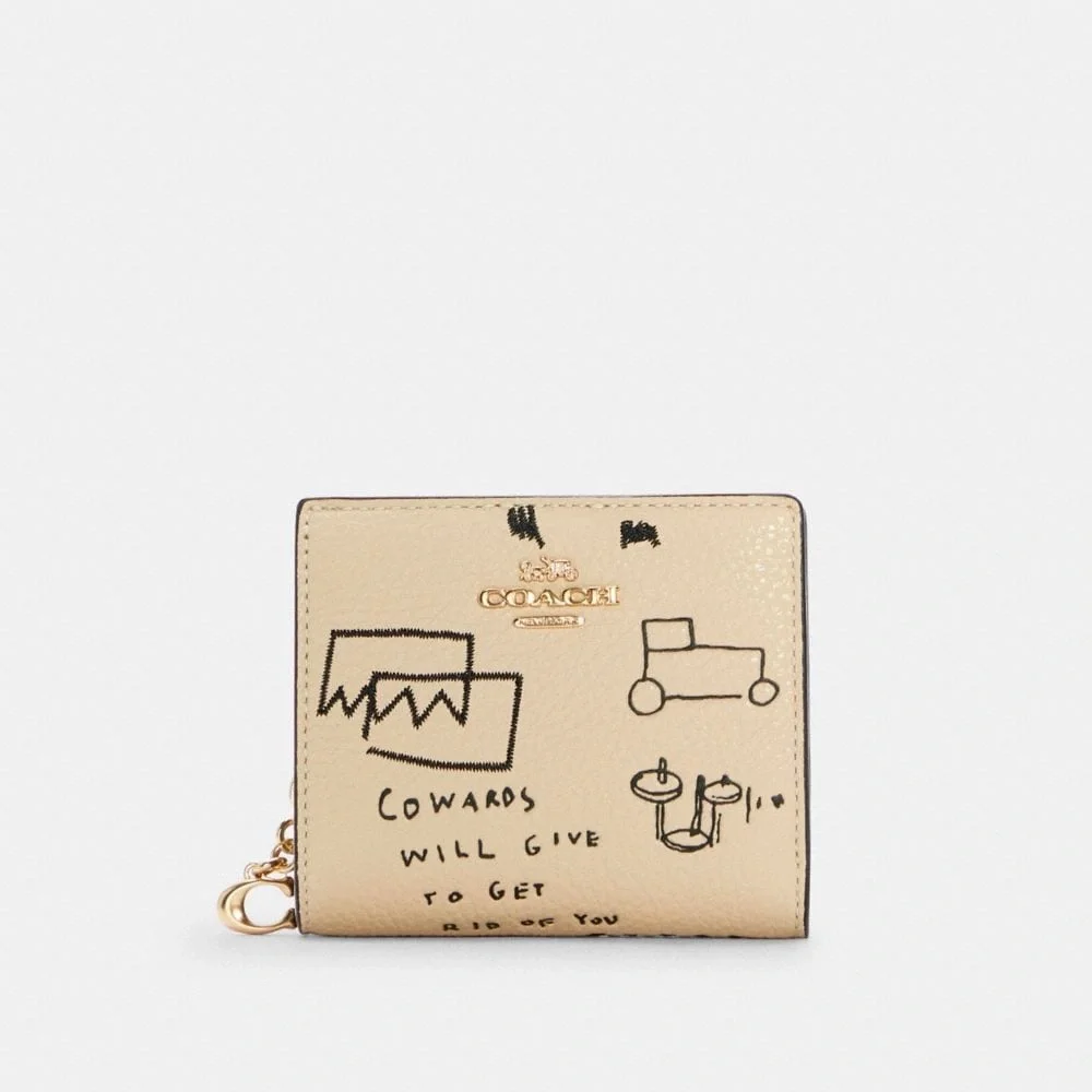 Coach X Jean Michel Basquiat Snap Wallet NWT